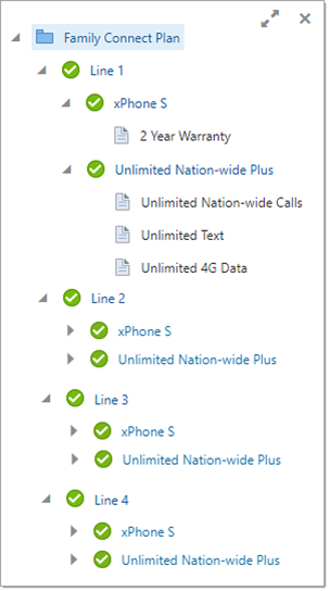 Family Connect Plan system with all of the child models initialized and configured