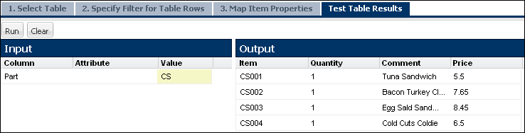  Test Table Results tab. 