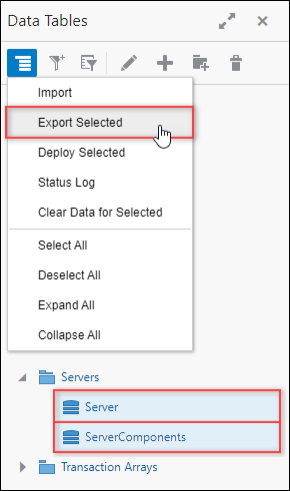 Export multiple Data Tables