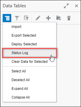 Select Status Lof from navigation menu drop-down