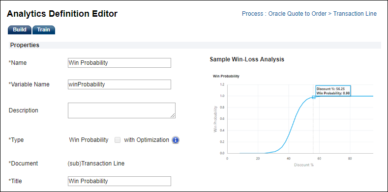 Analytics Definition Editor - Win Probability