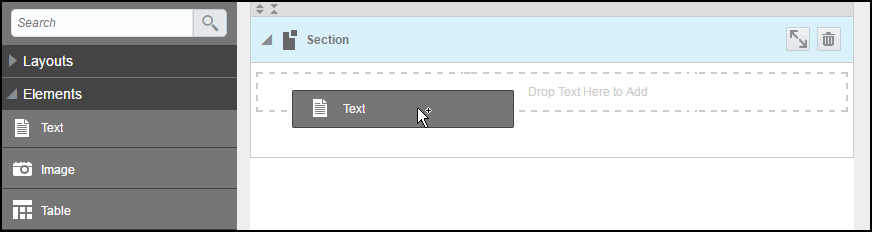 Insert Text element