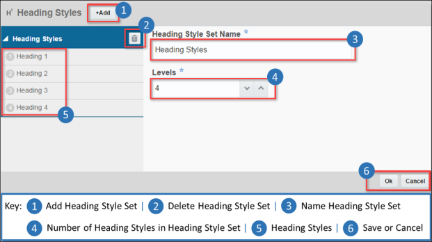 Heading Styles Editor Window