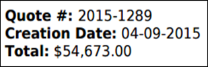 Email Output for Transaction A