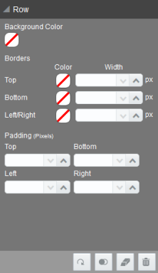 row properties