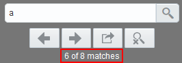 Search panel matches