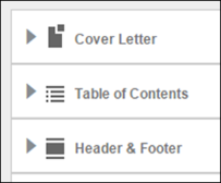  Template Flow without Header & Footer in the Table of Contents or the Cover Letter