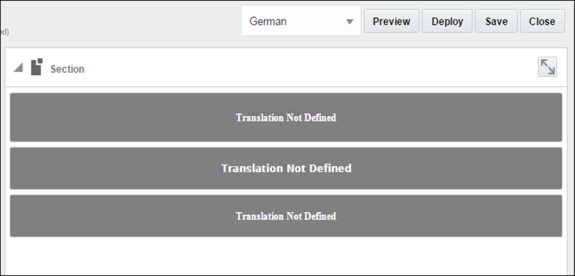  Translation view of the Template Flow 