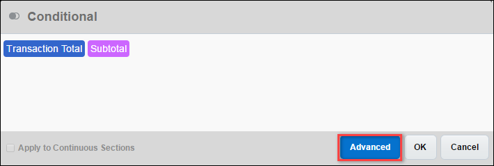 Advanced dialog with Simple condition