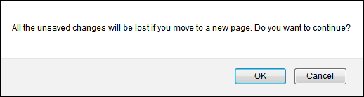 Unsaved changes warning