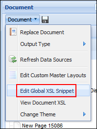 Edit Global XSL Snippet