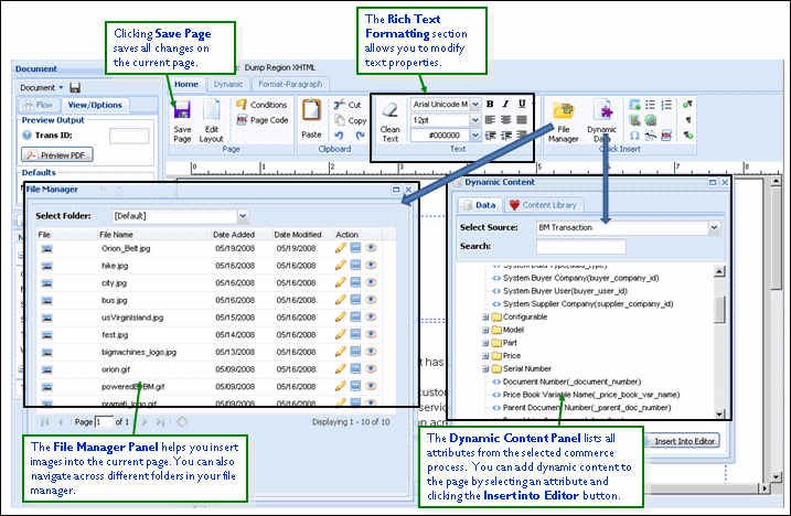 Document Engine Toolbar