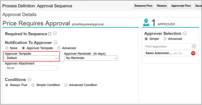 Approval Details screen