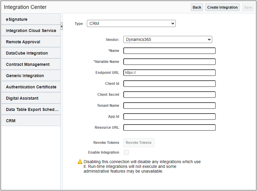 Microsoft Dynamics 365 CRM Integration