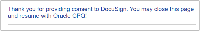 DocuSign Consent Confirmation