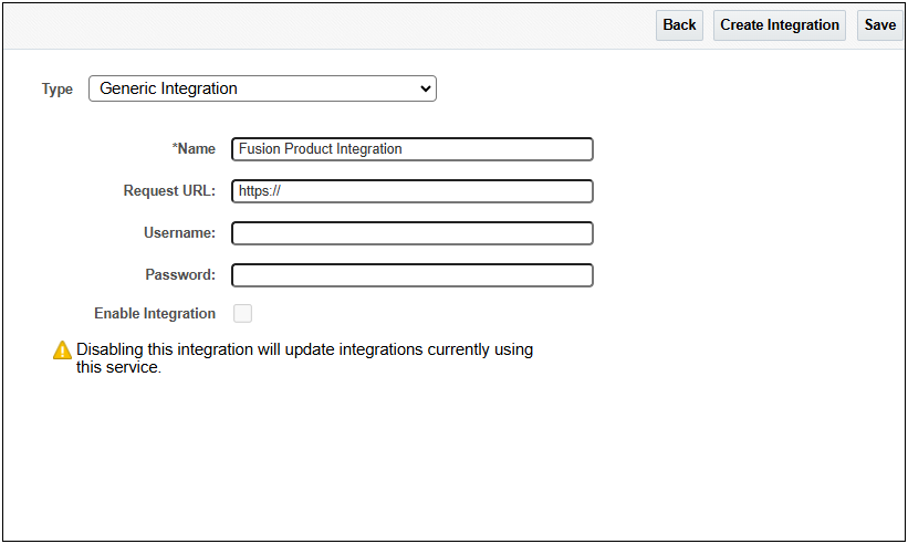Fusion Product Integration Generic Integration