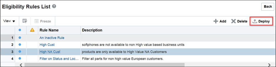 Deploy Eligibilty Rules