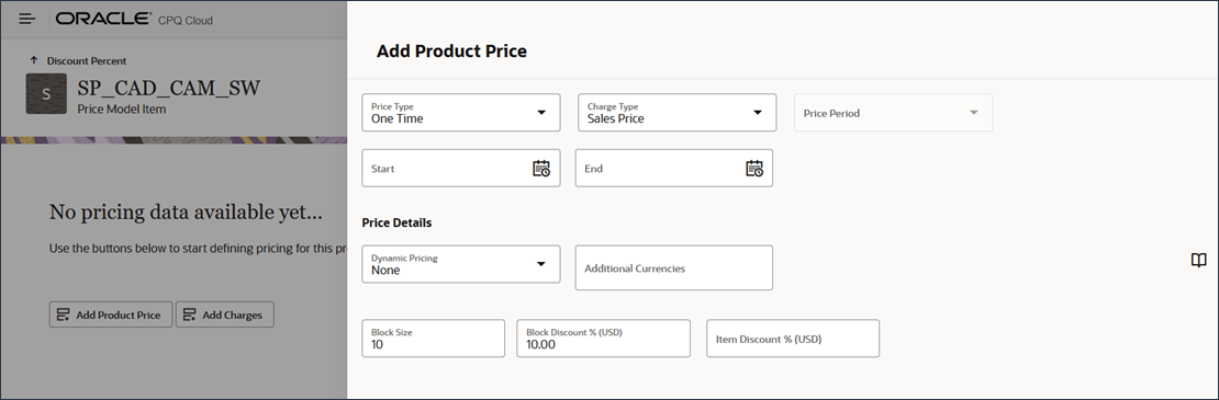 Block pricing example