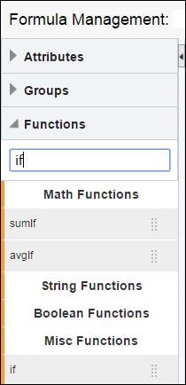  open the Functions section