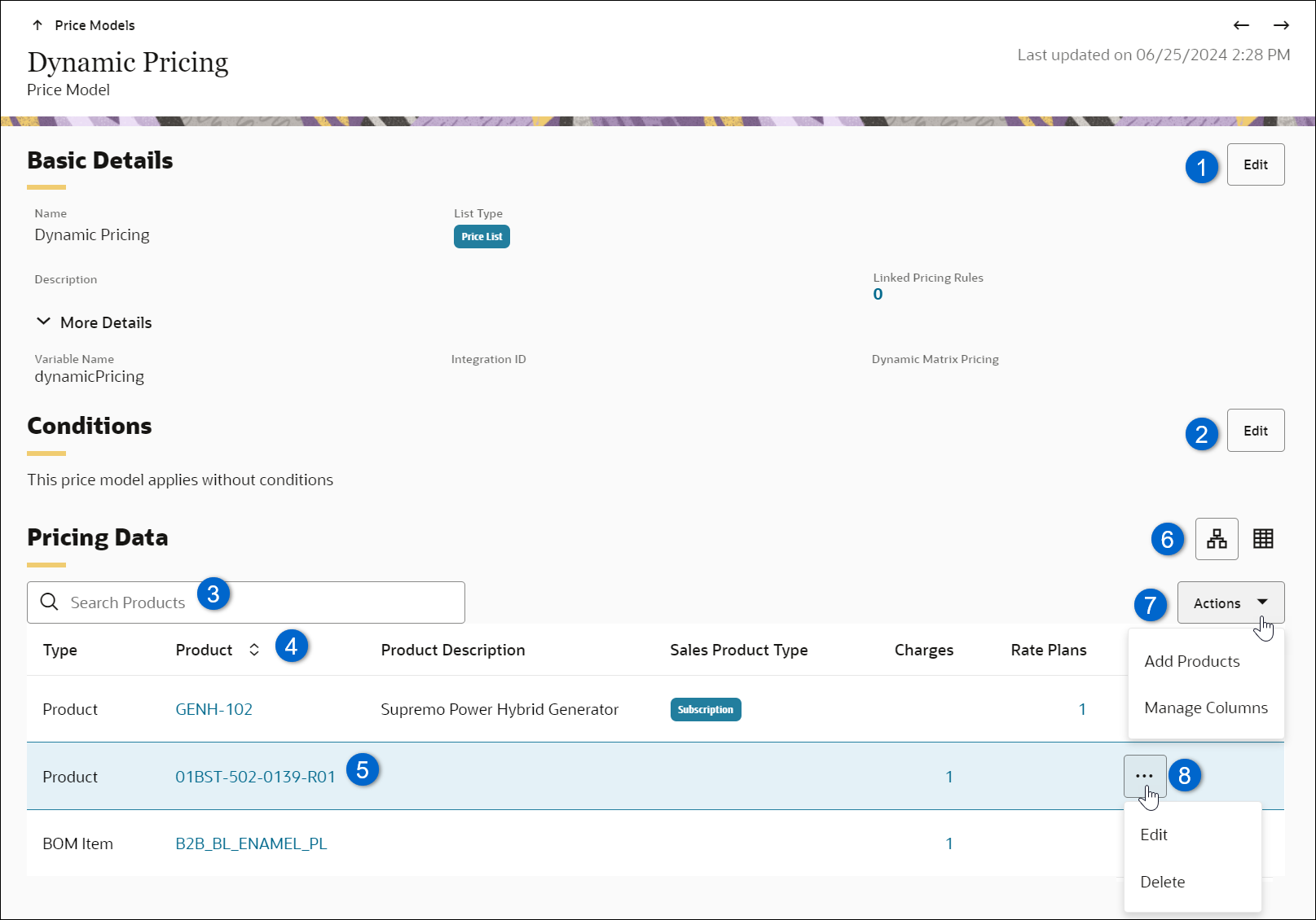 Price Model Page