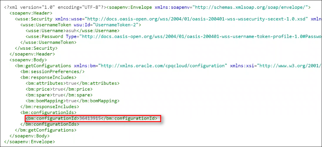 Sample Input SOAP XML with "configurationId"