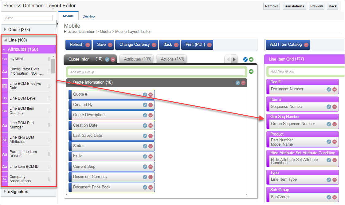 Adding Line-Level Attributes to the Layout