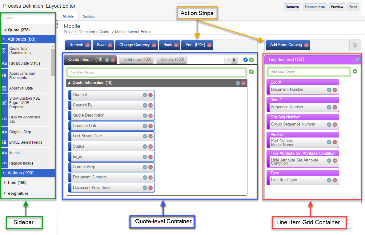 Mobile Commerce Layout Editor