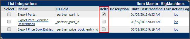 Select Delta option