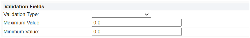 Validation Fields