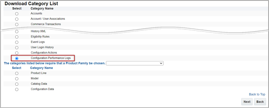 Configuration Performance Logs