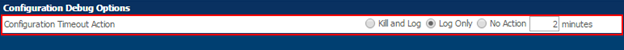 Configuration Timeout Action Setting