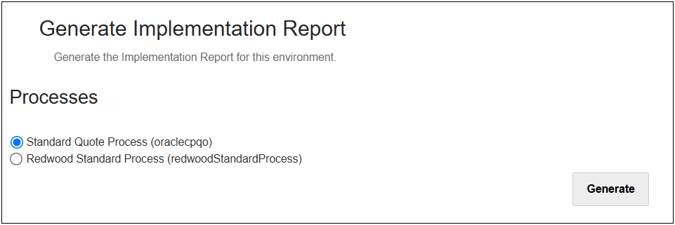 Generate Implementation Report
