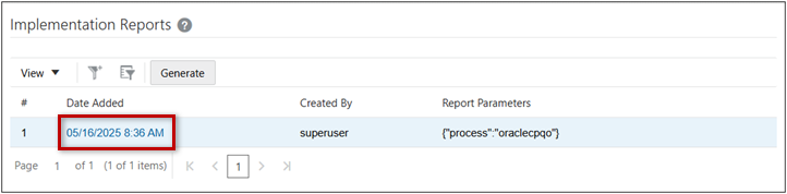 Select Implementation Report