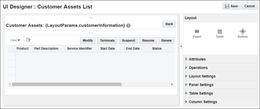 Customer Assets List