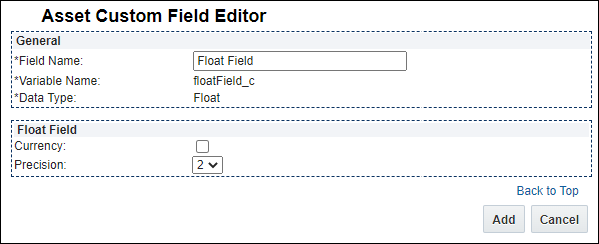 Float Field Editor