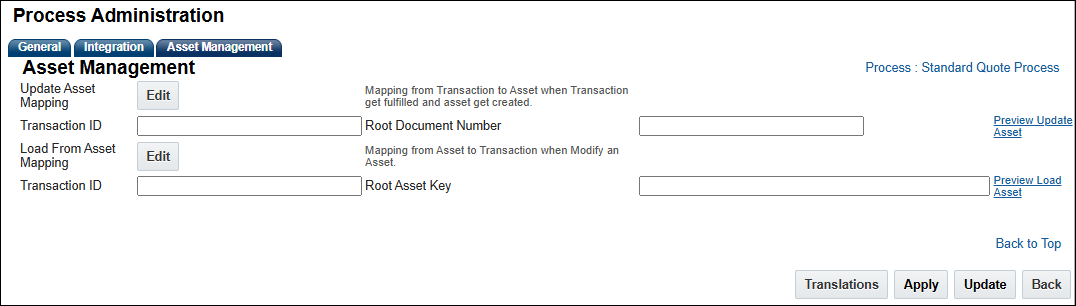 Asset Managment Tab