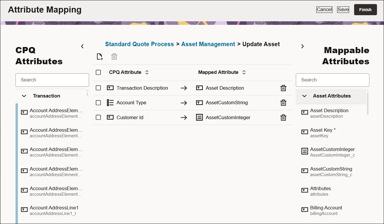 Update Asset Mapping