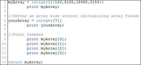 Interger Array example