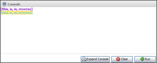 reverse output example