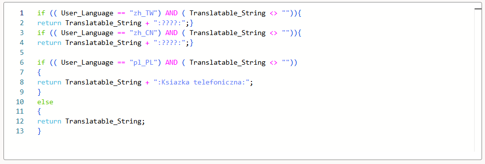 Code sample with syntax colors