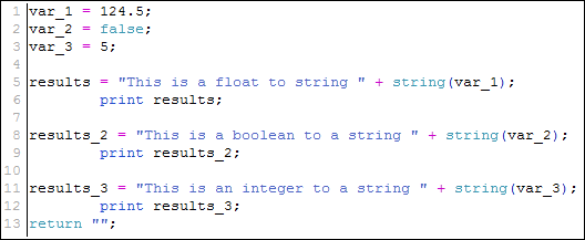 string example
