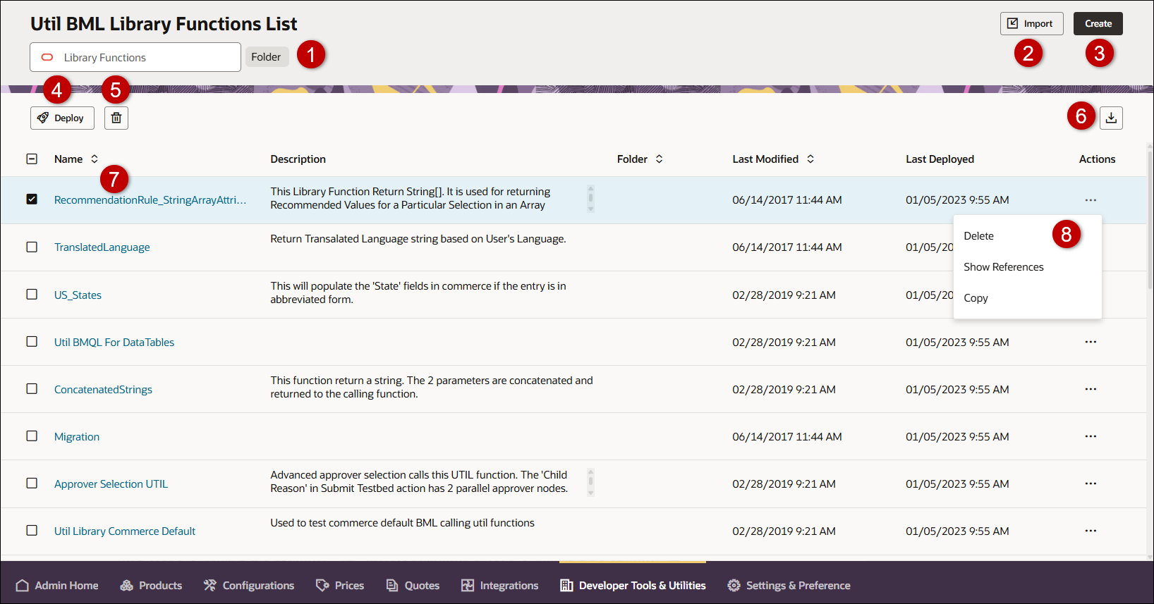 Util BML Library Functions Page