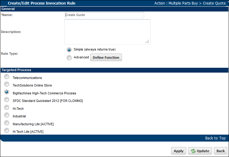 Target Commerce Process