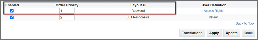 Enable Redwood Transaction UI