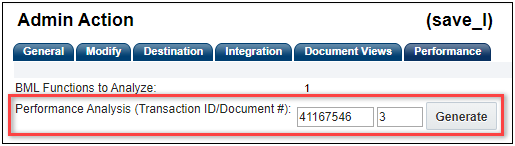 Generate Performance Analysis for sub-document