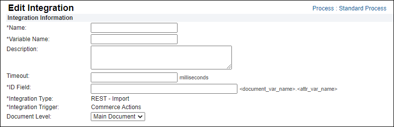 REST – Import  Integration