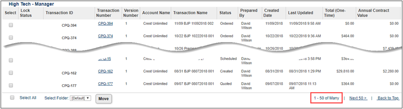 Transaction Count pagination