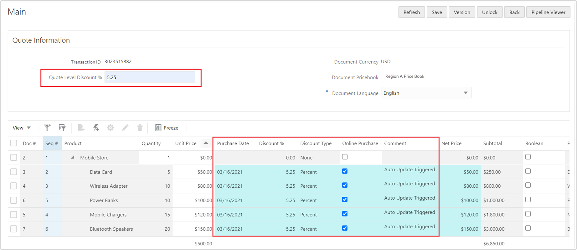 User side auto-Update example