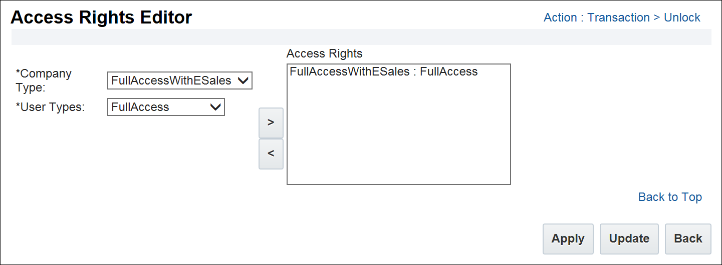 Access Rights Editor