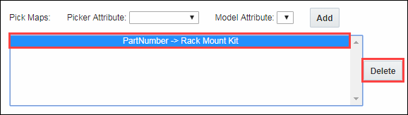 Remove a Pick Map Relationship